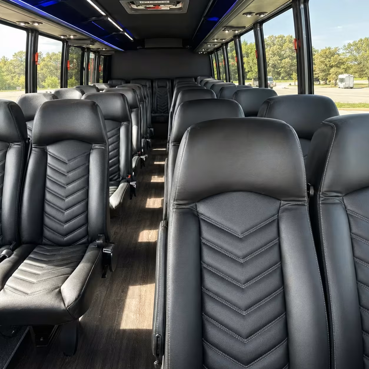 28 passenger minibus interior