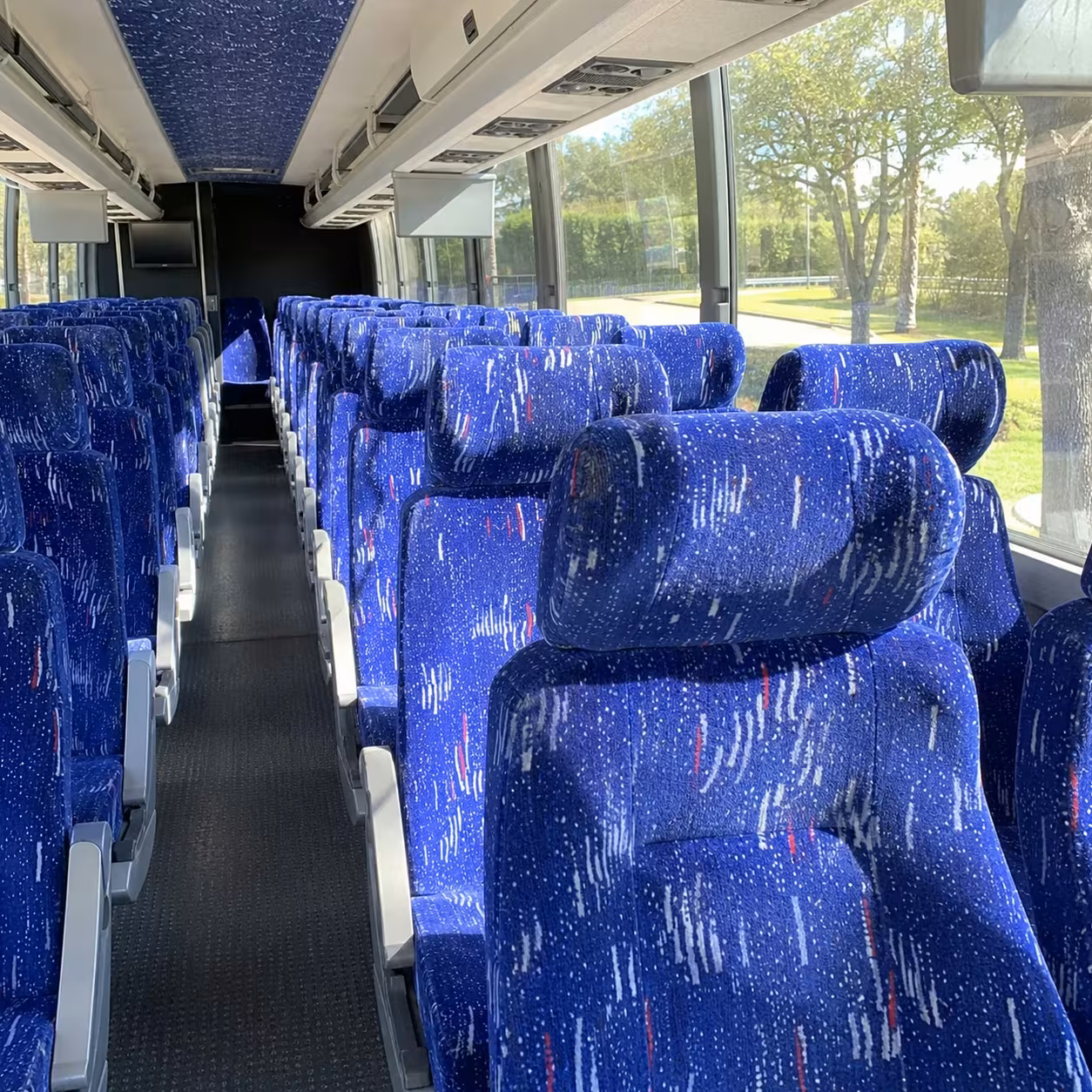 56 passenger charter bus interior