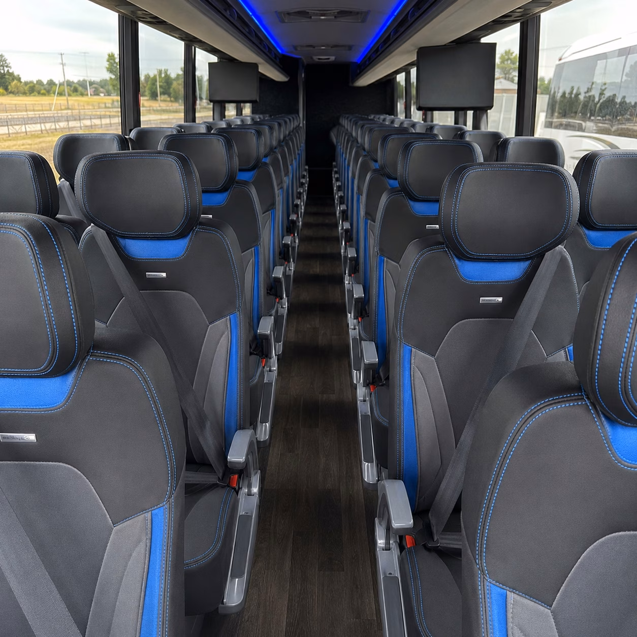 rancho cordova charter bus rental interior